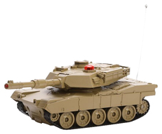 Радиоуправляемый танк Пламенный мотор Военная техника Abrams М1А2 свет звук 1:32