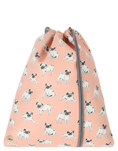 Рюкзак-мешок Mi-Pac Gold Kit Gym Bag Pugs Peach,13l
