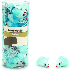 Мягкая игрушка для кошек Beeztees Мышь плюш, голубой, 5 см