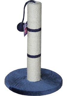 Когтеточка-столбик Pet Choice с игрушкой круглое основание Ø 30хВ 45см, Синий