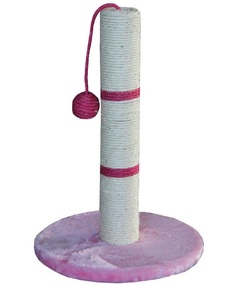 Когтеточка-столбик Pet Choice с игрушкой круглое основание Ø 30хВ 45см, Фуксия