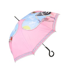 Зонт-трость женский полуавтоматический MOSCHINO M/262-61AUTON/Pink розовый