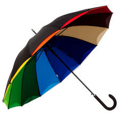 Зонт-трость женский полуавтоматический Guy De Jean GDJ/6397-LA/Noir черный/разноцветный