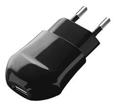 Сетевое зарядное устройство Deppa DEP-23123, 1xUSB, 1 A, black