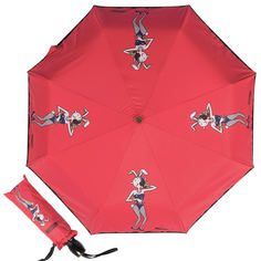 Зонт складной женский автоматический MOSCHINO 8104-OCC красный