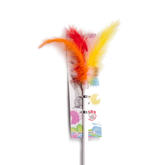 Игрушка для кошек Грызлик Ам Пушистый хвост, дразнилка-удочка, в ассортименте, 55 см