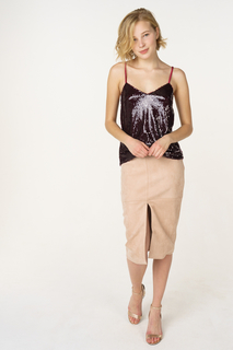 Юбка женская T-Skirt SS17-02-0290-FS бежевая 42 RU