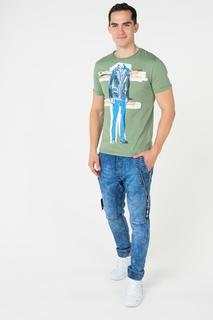 Футболка мужская MMKS01249 Antony Morato зеленая XL