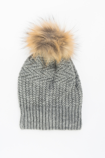 Шапка бини женская Marhatter MWH9491/2 серая р. ONE SIZE