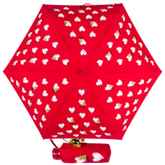 Зонт складной женский механический MOSCHINO 8127-SMINIC красный