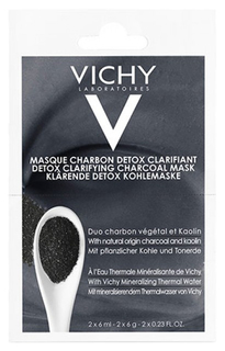 Маска для лица VICHY Detox Clarifying Charcoal Mask 2x6 мл