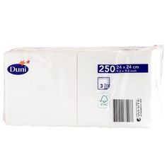 Салфетки бумажные Duni биг пак 3 слоя белые 24*24 см 250 штук
