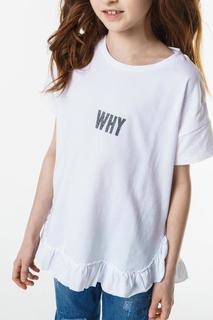 Футболка для девочки iDO, цв.белый, р-р 140