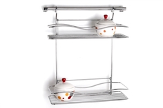 Полка под специи TEKNO-TEL MG042 с рейлингом 40см 2 яруса 18х41х46