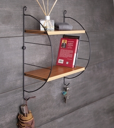 Полка для дома MG502 22х38х55 дерево/чёрный Tekno Tel