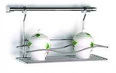 Полка под специи TEKNO-TEL MG041 с рейлингом 40см 1 ярус 18х41х25