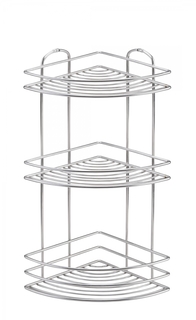 Полка в ванную TEKNO-TEL угловая BK023SSM 3 яруса 20х20х46