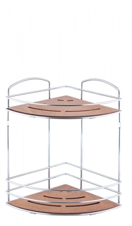 Полка в ванную TEKNO-TEL угловая BK074 2 яруса 24х24х31