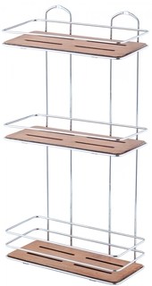 Полка в ванную TEKNO-TEL прямая BK077 3 яруса 13х30х55
