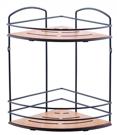 Полка в ванную TEKNO-TEL угловая BK074B 2 яруса 24х24х31