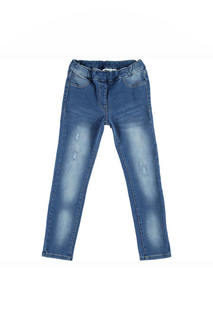 Джинсы для девочки iDO, цв.синий, р-р 128