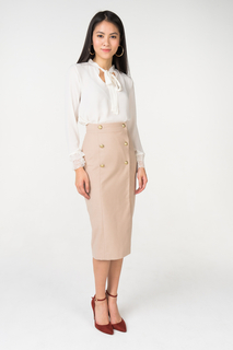 Юбка женская T-Skirt AW18-02-0525-FS бежевая 42 RU