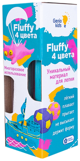 Воздушный пластилин для детской лепки «Fluffy 4 цвета» TA1501 Genio Kids