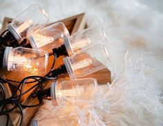 Новогодняя электрическая гирлянда Kaemingk Баночки-лофт 490116 4,5 м белый теплый