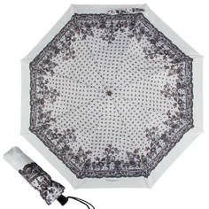 Зонт складной женский полуавтоматический Chantal Thomass 991-AU белый/черный