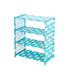 Стойка для обуви Полярный медведь Blonder Home BH-SHELF-03 54х46х25 см, голубой