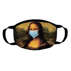 Многоразовая защитная маска Kawaii Factory KW199 Мона Лиза черная 1 шт.