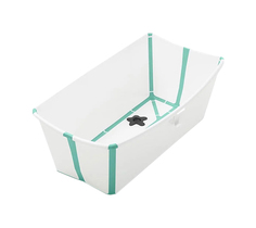 Ванночка с горкой Stokke Flexi Bath Bundle, Tub with Newborn Support White Aqua