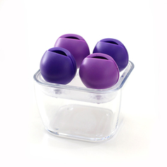 Шкатулка для мелочей Blonder Home BH-BX-02, 4 мячика-держателя, цвет фиолетовый, 8х8х8 см