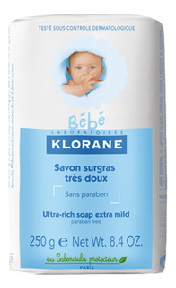Мыло детское Klorane Bebe с экстрактом календулы 250 г