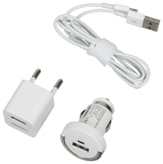Сетевое зарядное устройство Deppa ULTRA Kit, 2xUSB, 1,2 A, (DEP-11102) white