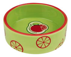 Одинарная миска для кошек TRIXIE Fruits, керамика, светло-зеленый, 0.8 л