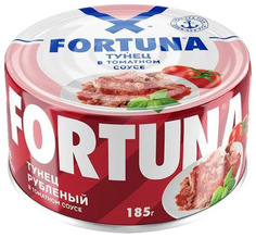 Тунец Fortuna рубленый в томатном соусе 185 г Фортуна