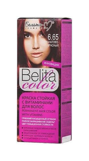 Краска для волос Белита-М стойкая с витаминами Гранатово-красный