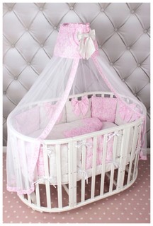 Комплект детского постельного белья в кроватку AmaroBaby Premium. Элит, розовый