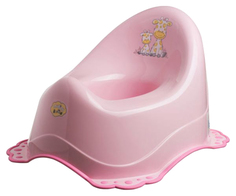 Горшок Maltex Жираф c нескользящими резинками розовый