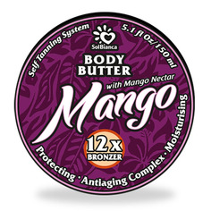 Твердое масло-автозагар SOL BIANCA Body Butter Mango с бронзаторами 150 мл