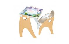 Набор мебели Интехпроект Части света парта-мольберт, жемчужный персик