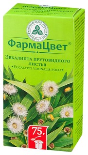 Эвкалипт прутовидный [листья коробка 75 г] N1 КЛС Красногорсклексредства