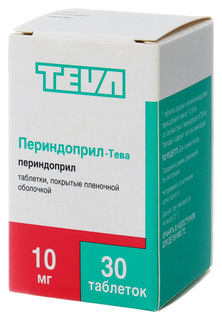 Периндоприл-Тева таблетки, покрытые пленочной оболочкой 10 мг №30 Teva