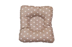 Подушка для кормления и сна AmaroBaby BABY JOY СЕРДЕЧКИ Кофе