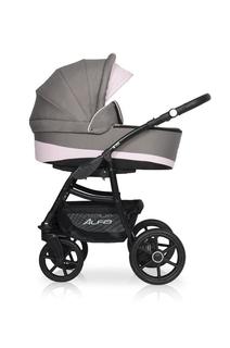 Коляска 2 в 1 Riko Basic Alfa Ecco серый-розовый 09