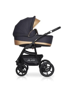 Коляска 2 в 1 Riko Basic Alfa Ecco графит-песочный 02