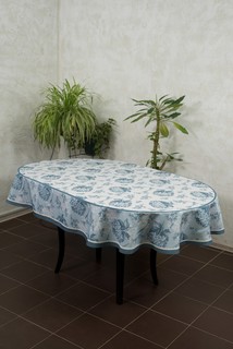 Скатерть овальная "Молочный улун" 220*150 см Купчиха