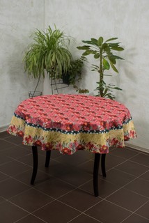 Скатерть круглая "Коралловое золото" 150 см Купчиха