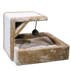 Когтеточка-лежак для кошек Pet Choice, бежевый, 40х42х30 см